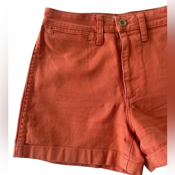 Madewell Camp Cotton Shorts in Tangerine - Picture 4 of 9